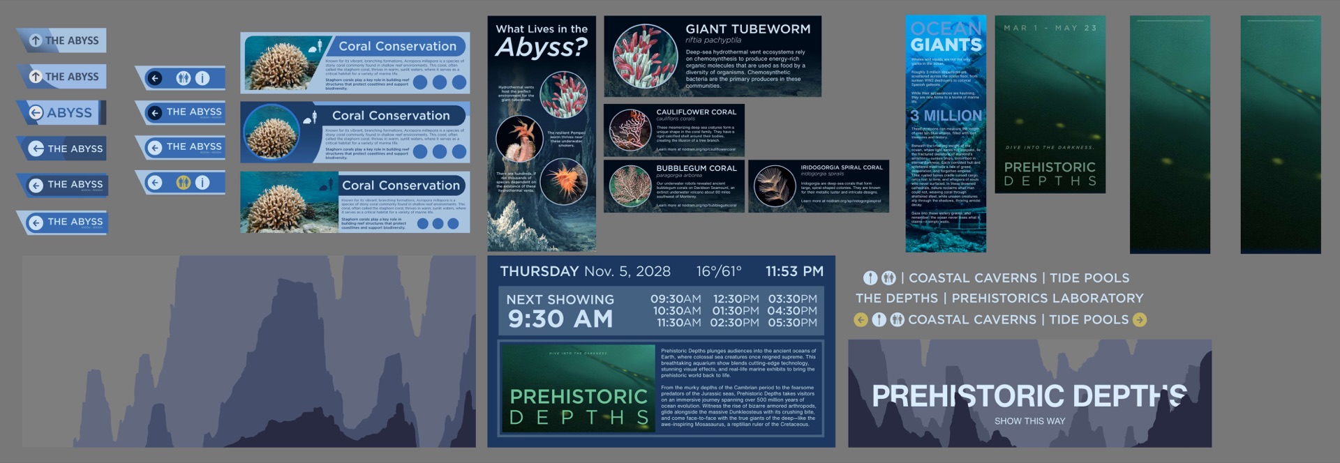 Nodram aquarium signage and exhibit graphics board