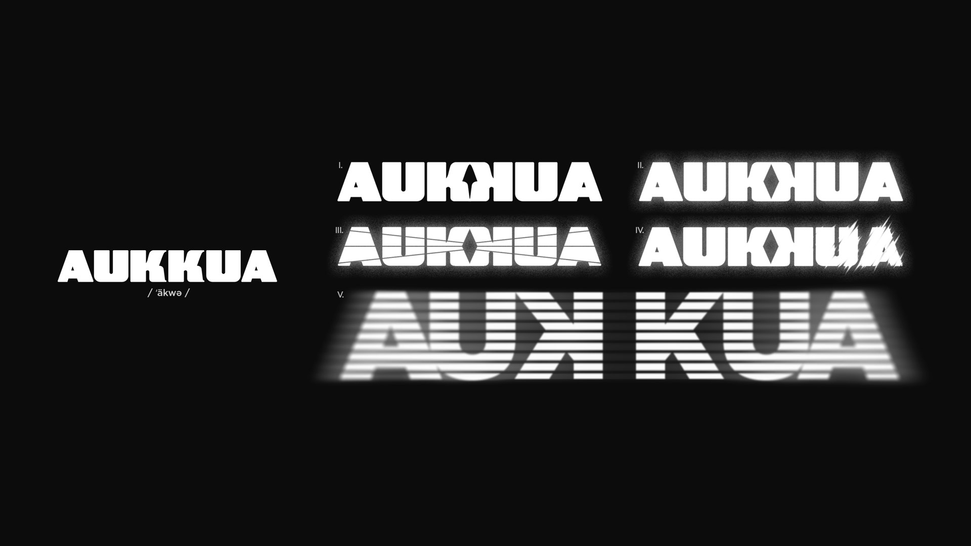 Aukkua typography variations