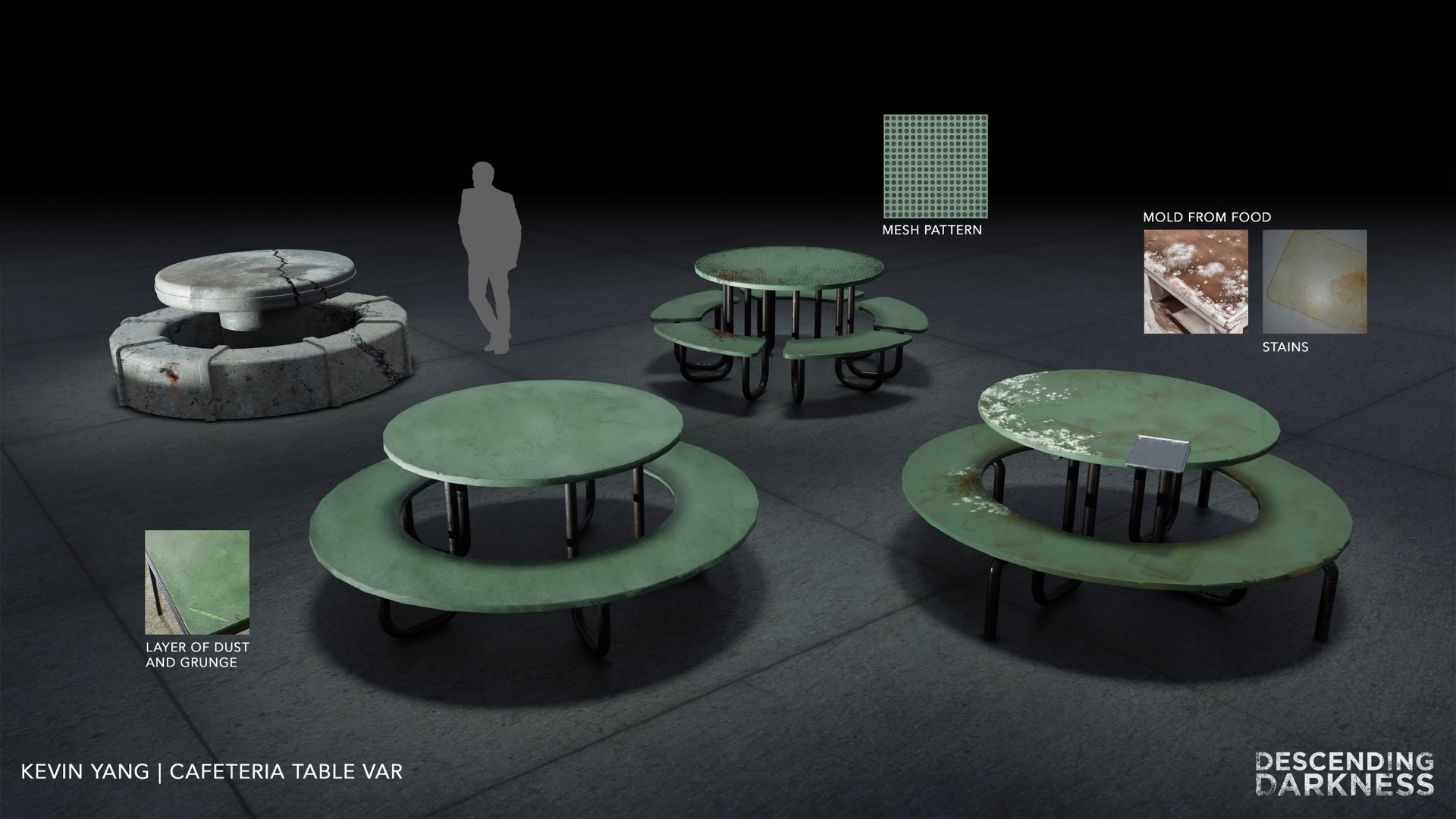 Nightfall cafeteria table variations