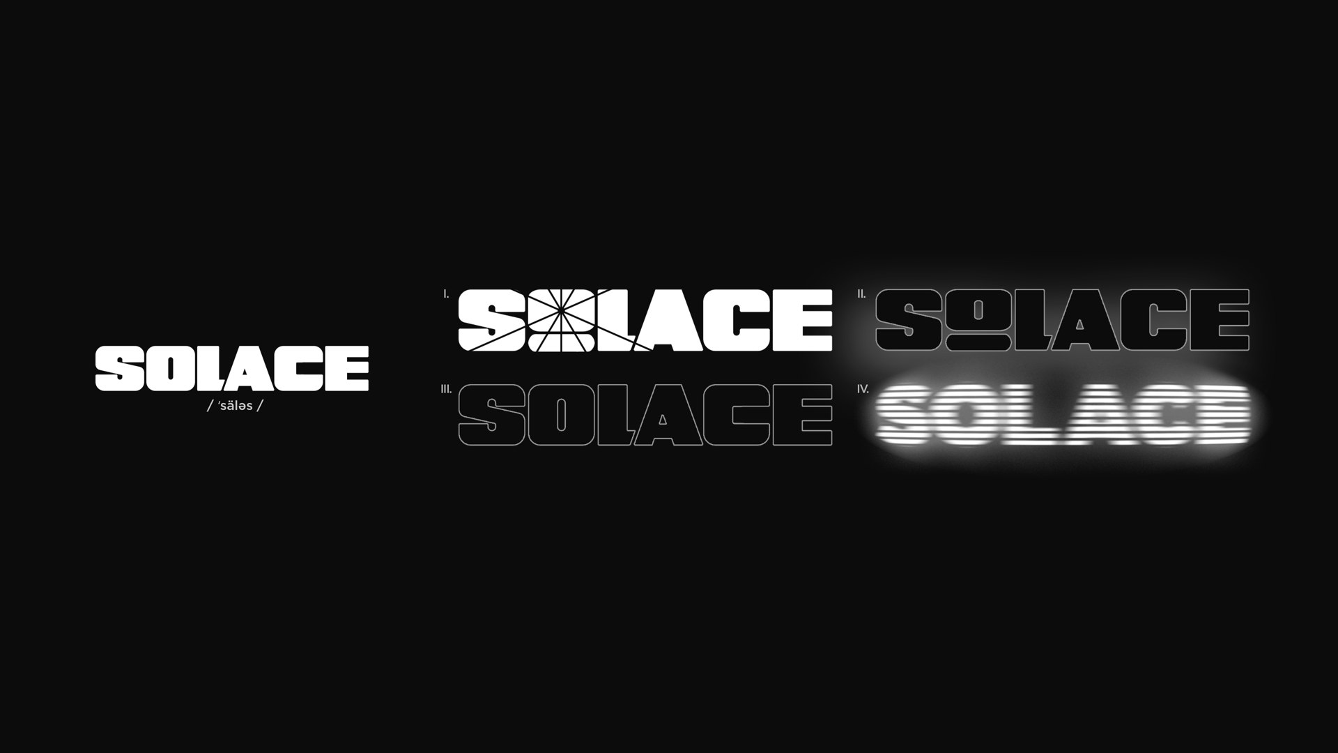 Solace typography variations